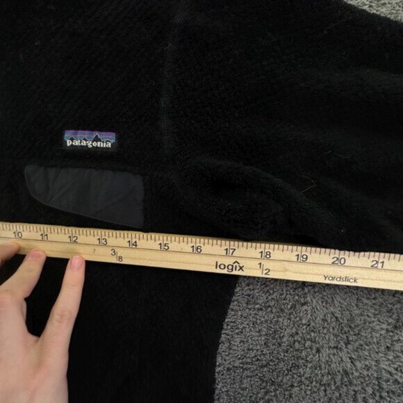 Patagonia Adult Women Jacket Black Full Zip Fuzzy XS Snap Pocket Long Sleeve - Picture 5 of 11
